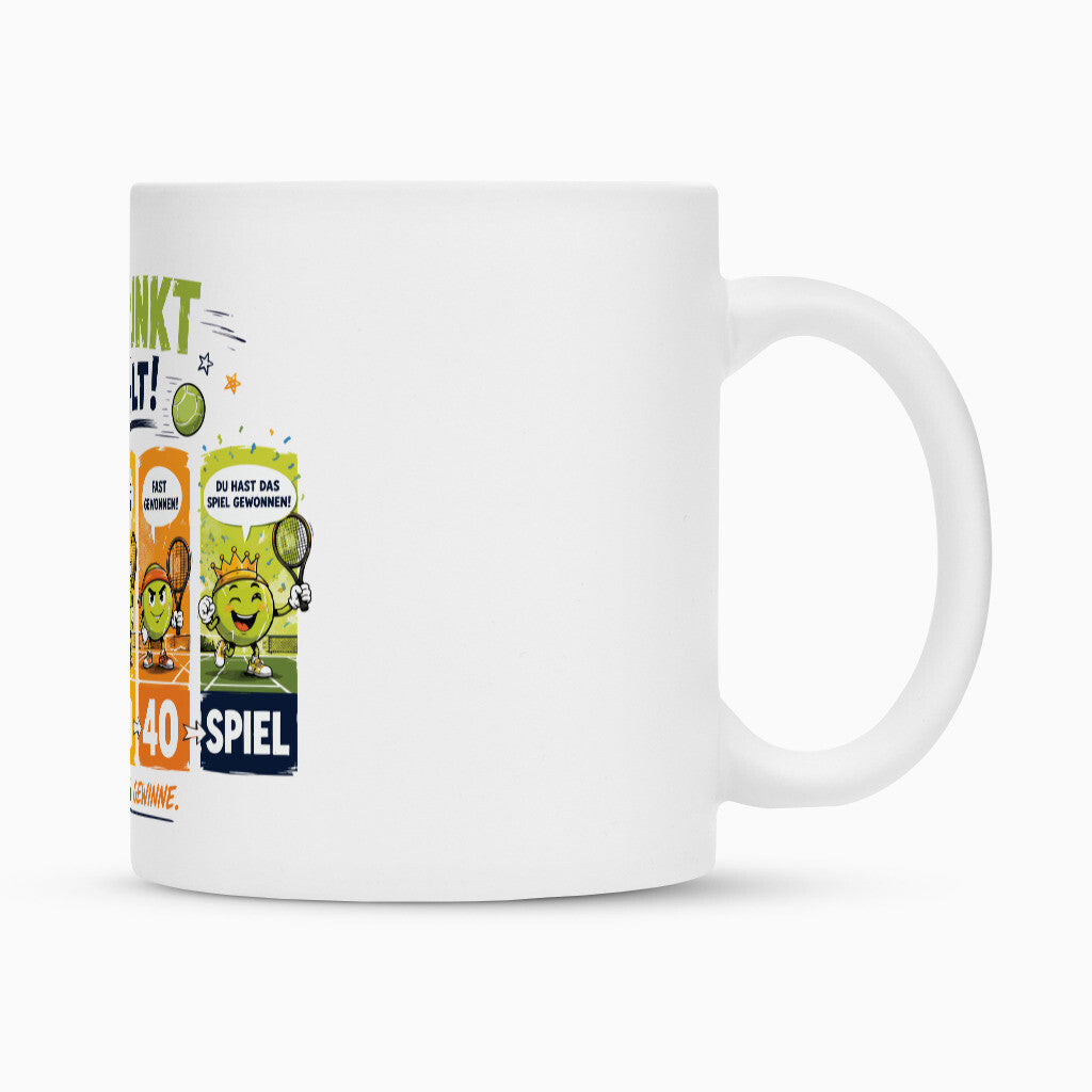 Jeder Punkt zählt auf Tasse, Farbe weiß