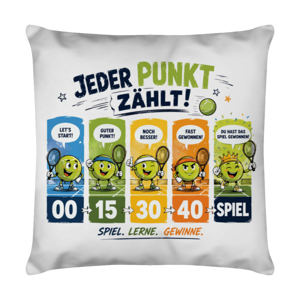 Jeder Punkt zählt auf Kissen, Farbe weiß
