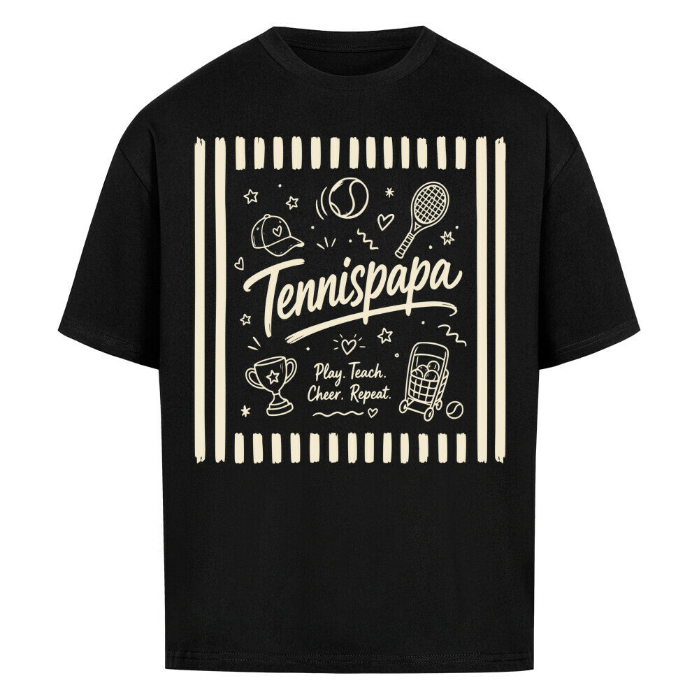 Play Teach Cheer auf Oversized Shirt, Farbe schwarz