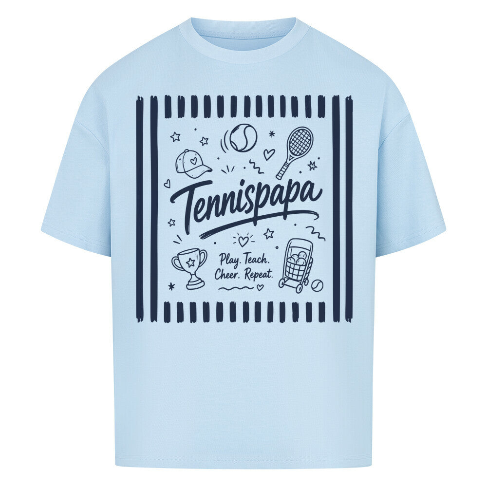 Play Teach Cheer auf Oversized Shirt, Farbe babyblau