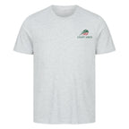 Aufgeben ist keine Option auf T-Shirt, Farbe grau meliert