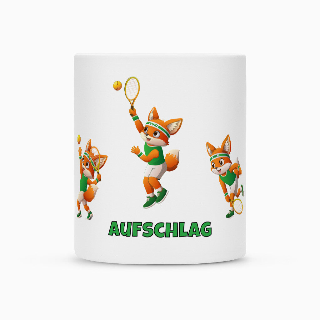 Yuki Aufschlag auf Tasse, Farbe weiß