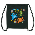 Tennis Time auf Turnbeutel, Farbe schwarz