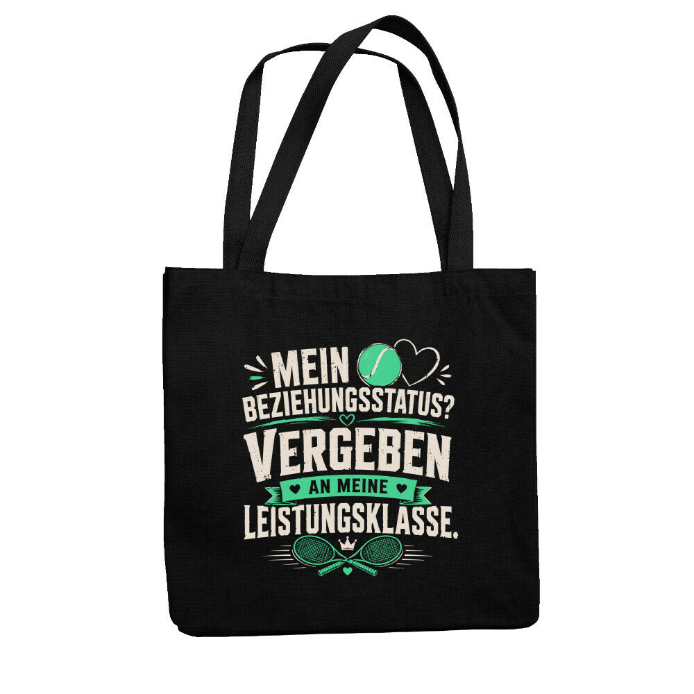 Beziehungsstatus auf Jutebeutel, Farbe schwarz