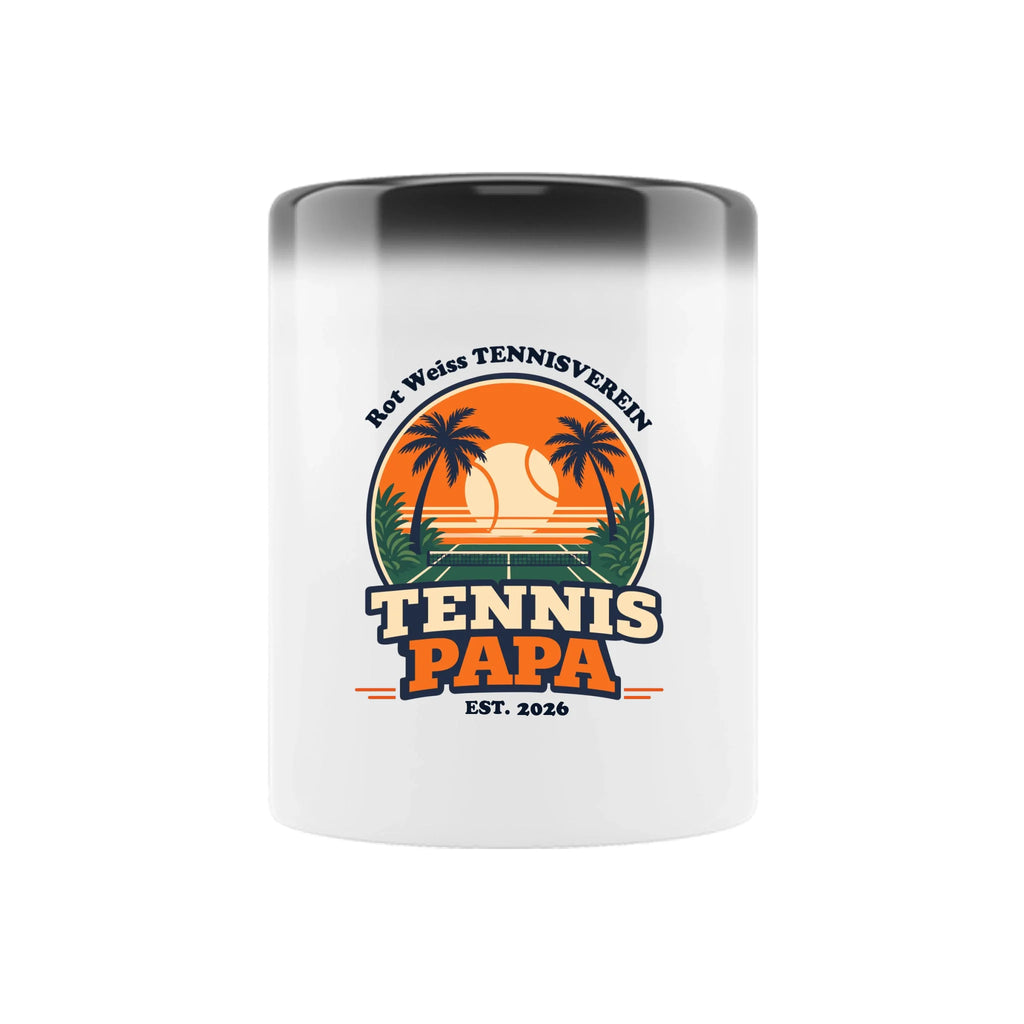 Tennis Papa auf Zaubertasse, Farbe schwarz