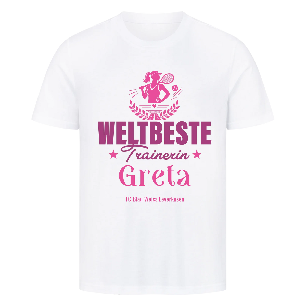 Weltbeste Trainerin Classic auf T-Shirt, Farbe weiß