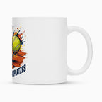 König des Sandplatzes auf Tasse, Farbe weiß