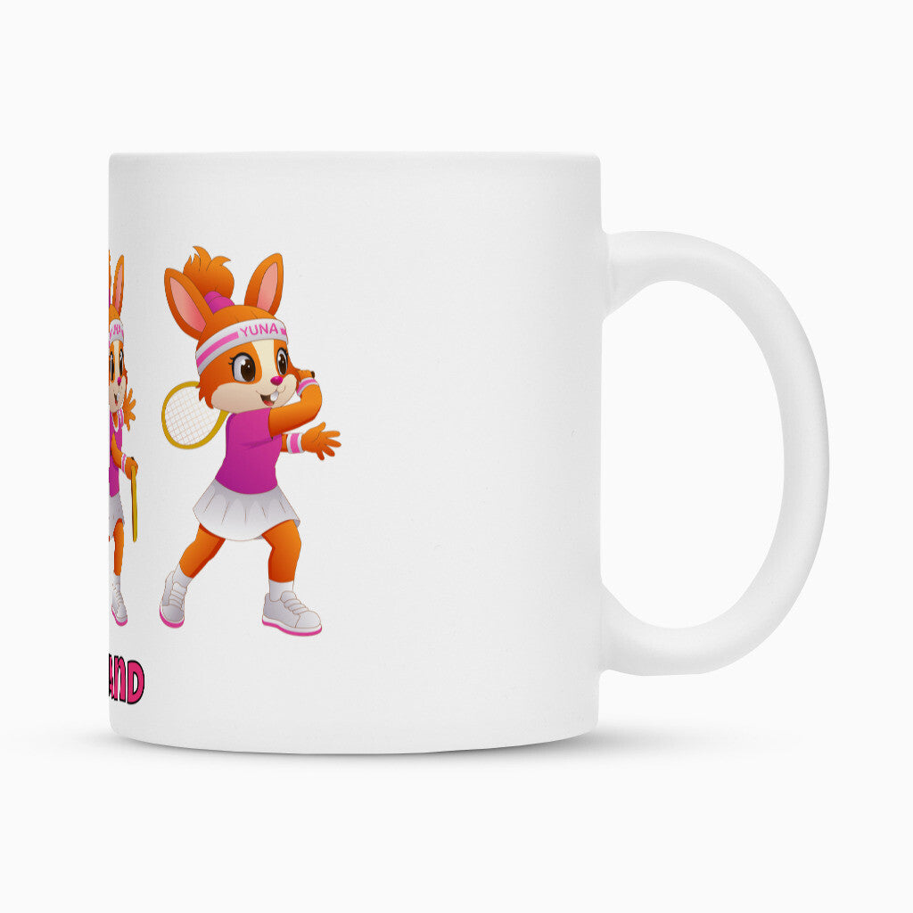 Yuna Vorhand auf Tasse, Farbe weiß
