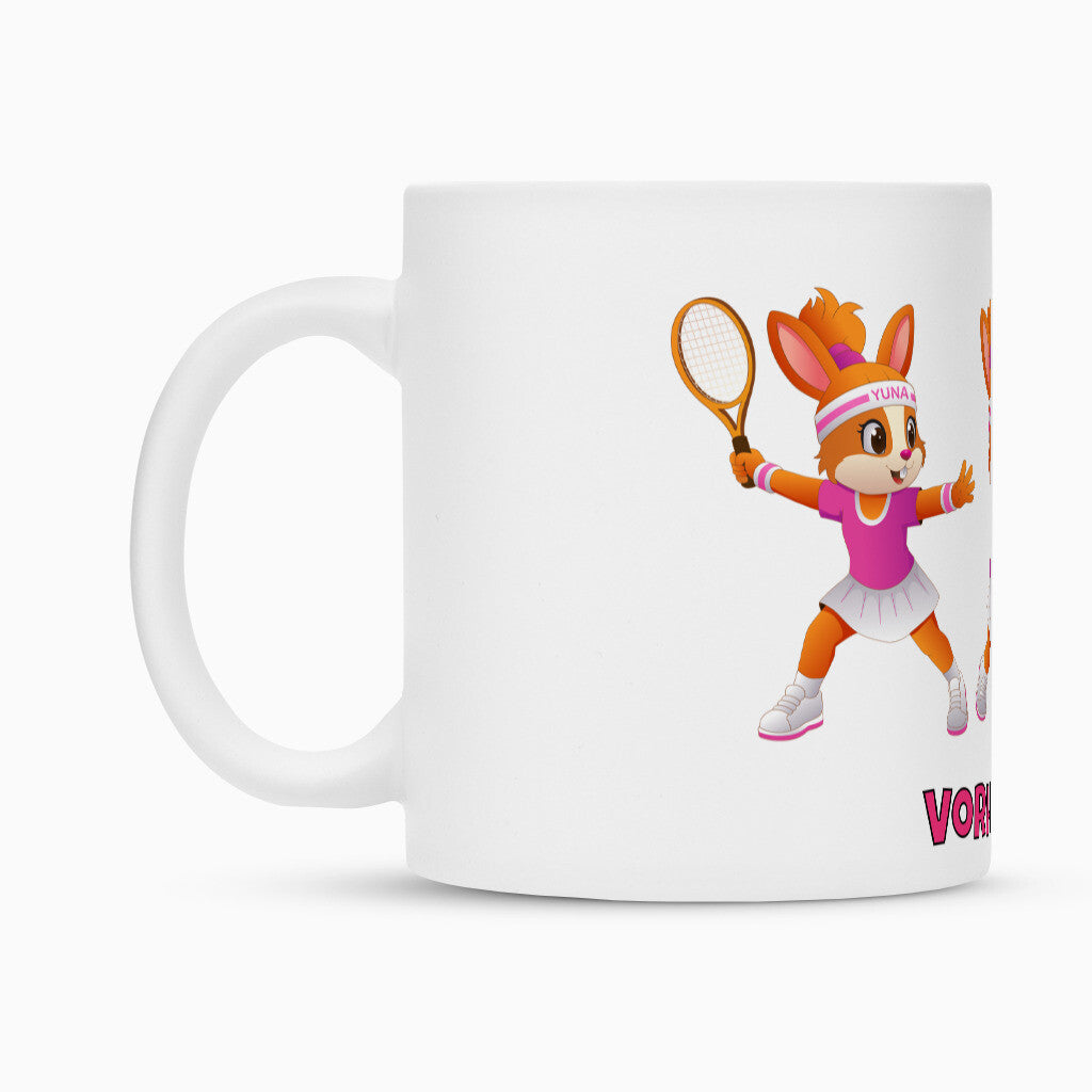 Yuna Vorhand auf Tasse, Farbe weiß