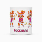 Yuna Rückhand auf Tasse, Farbe weiß
