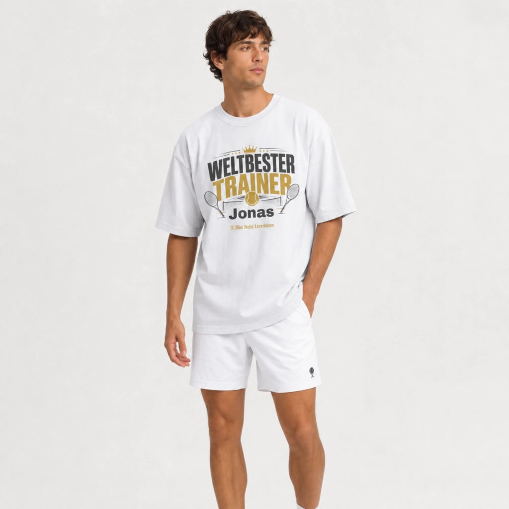 Weltbester Trainer Krone auf Oversized Shirt