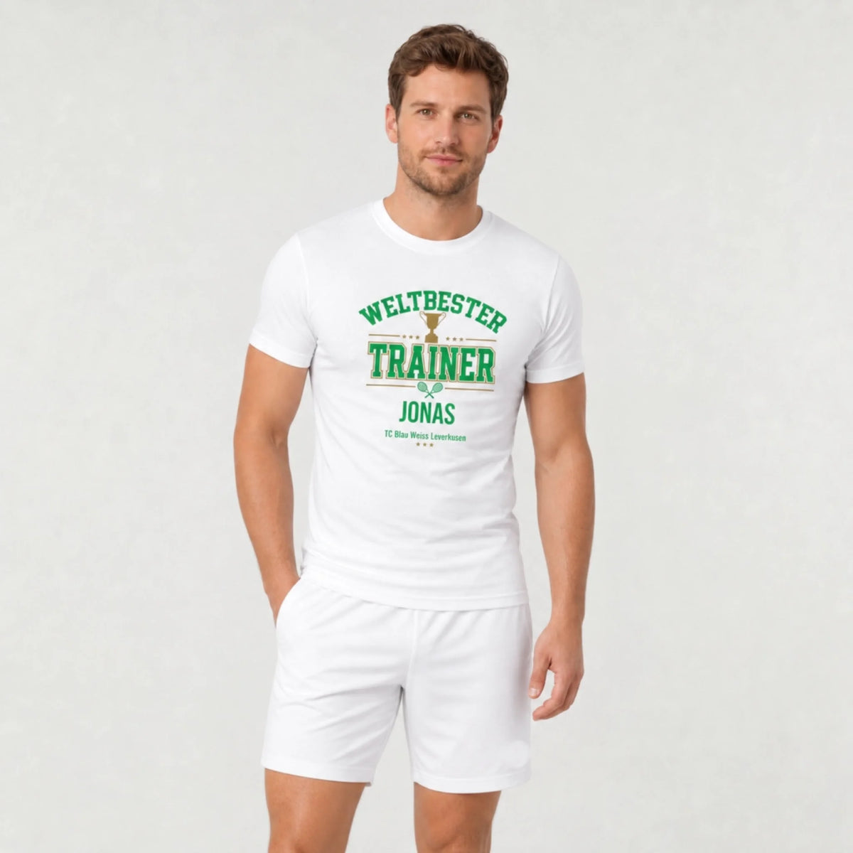 Weltbester Trainer Trophäe auf T-Shirt