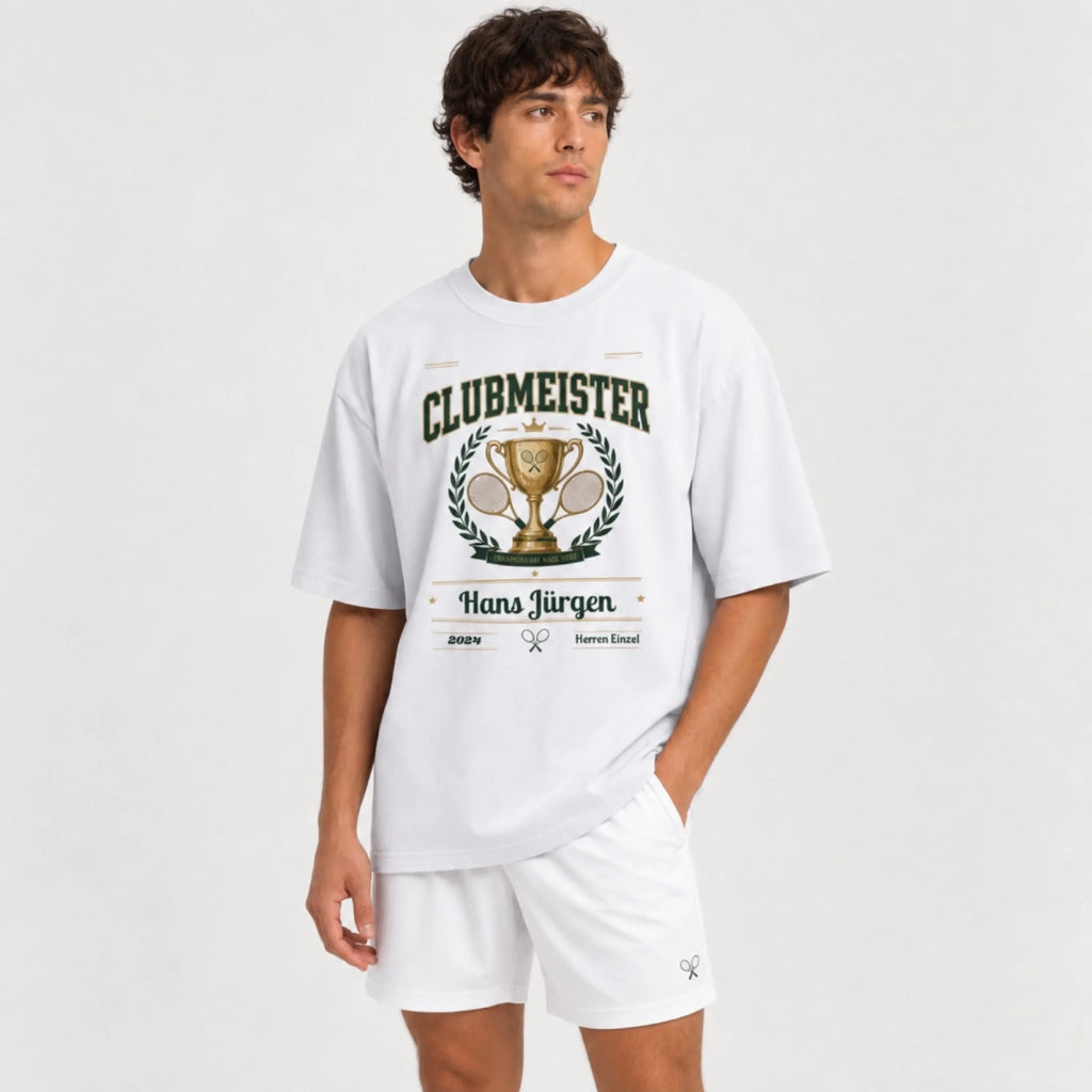 Clubmeister Trophäe auf Oversized Shirt