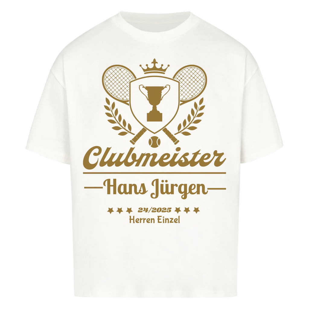 Clubmeister Classic auf Oversized Shirt, Farbe weiß
