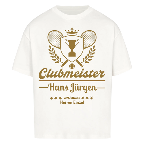Clubmeister Classic auf Oversized Shirt, Farbe weiß