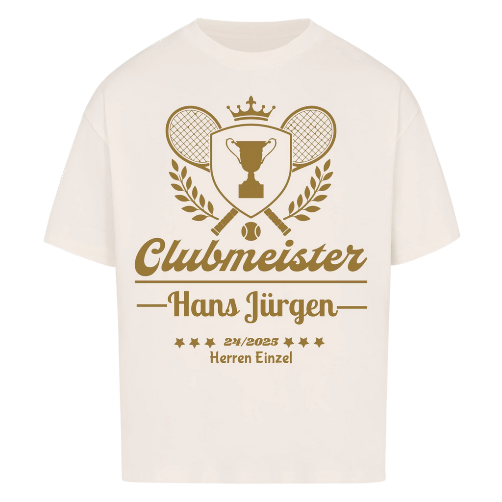 Clubmeister Classic auf Oversized Shirt, Farbe naturweiß