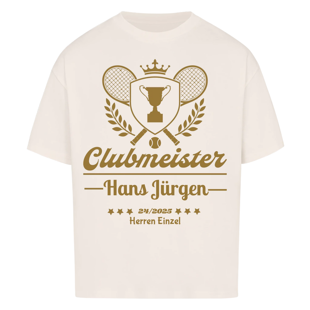 Clubmeister Classic auf Oversized Shirt, Farbe naturweiß