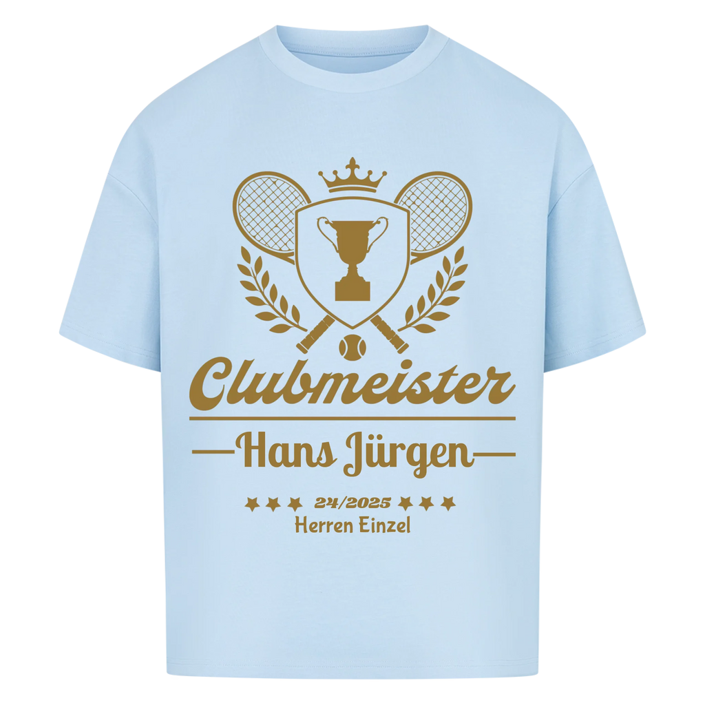 Clubmeister Classic auf Oversized Shirt, Farbe babyblau