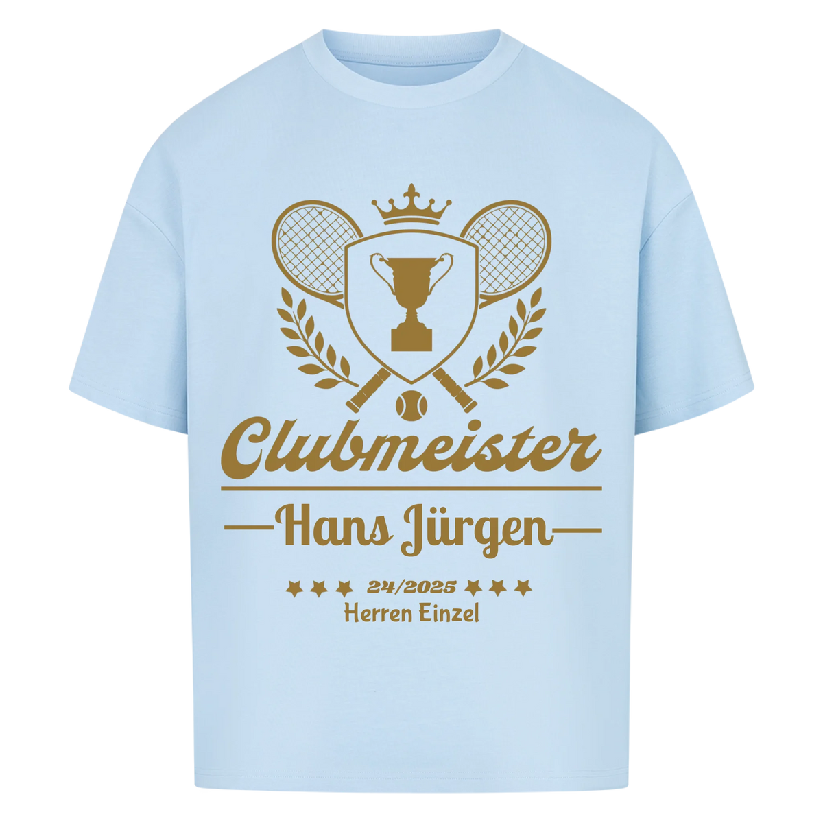 Clubmeister Classic auf Oversized Shirt, Farbe babyblau