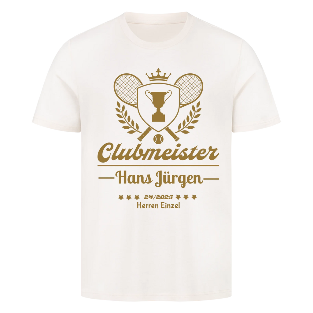 Clubmeister Classic auf T-Shirt, Farbe naturweiß