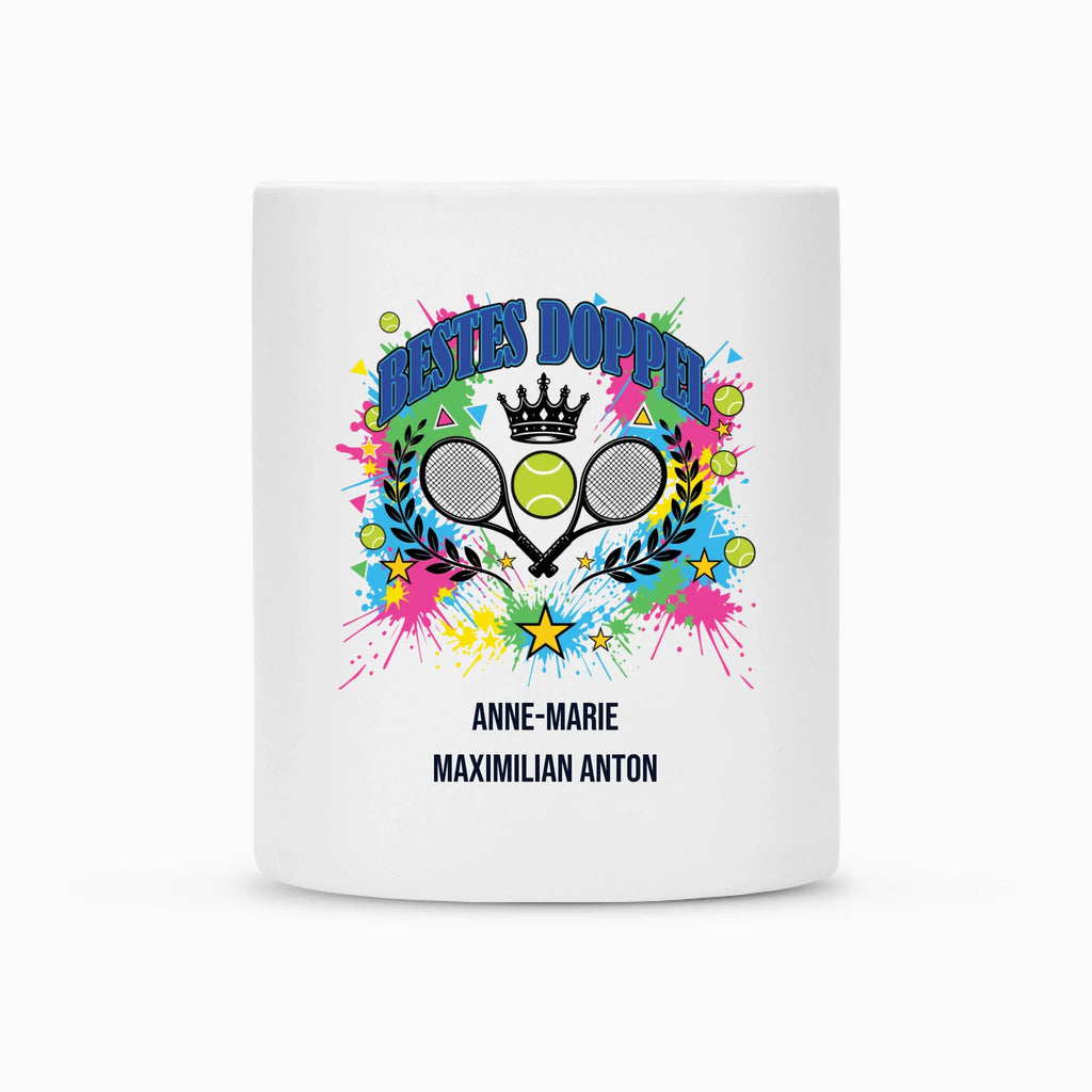 Bestes Doppel auf Tasse, Farbe weiß