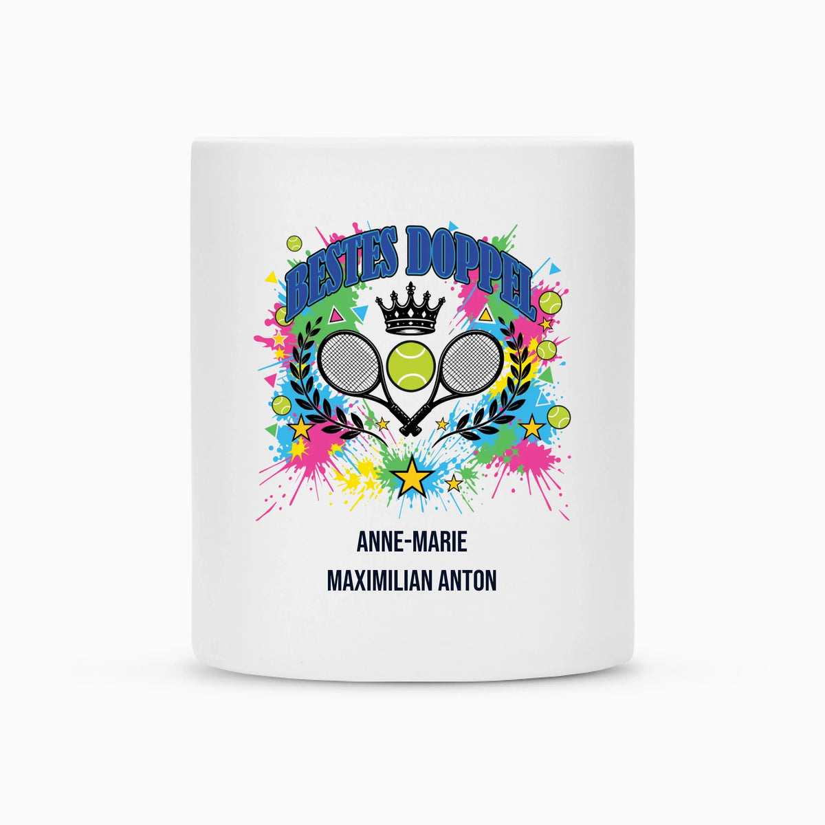 Bestes Doppel auf Tasse, Farbe weiß