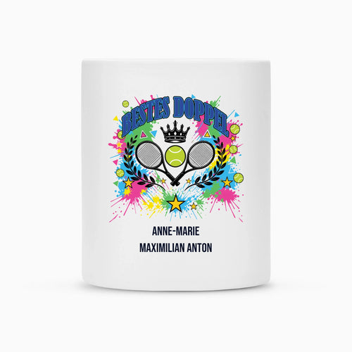 Bestes Doppel auf Tasse, Farbe weiß