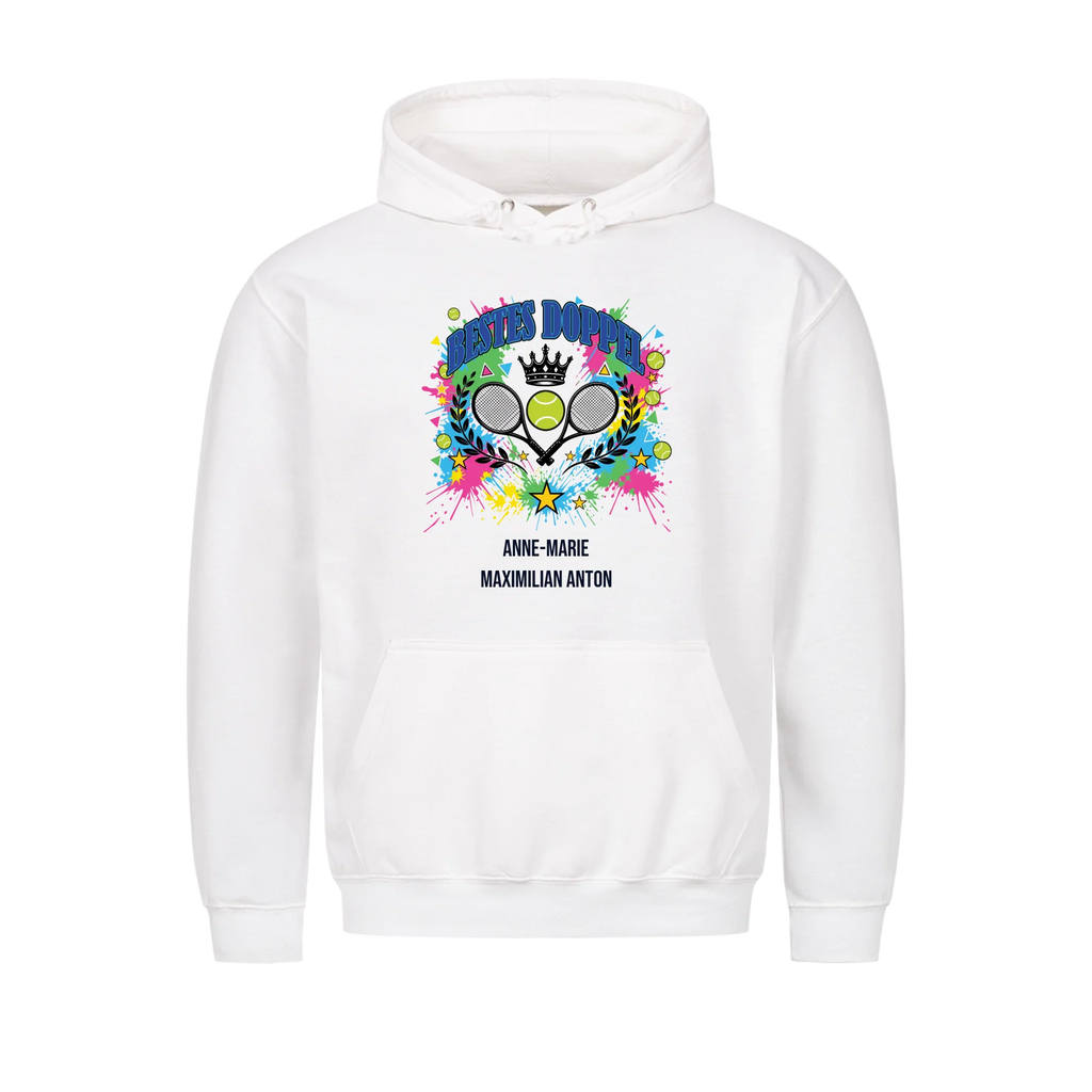 Bestes Doppel auf Hoodie, Farbe weiß