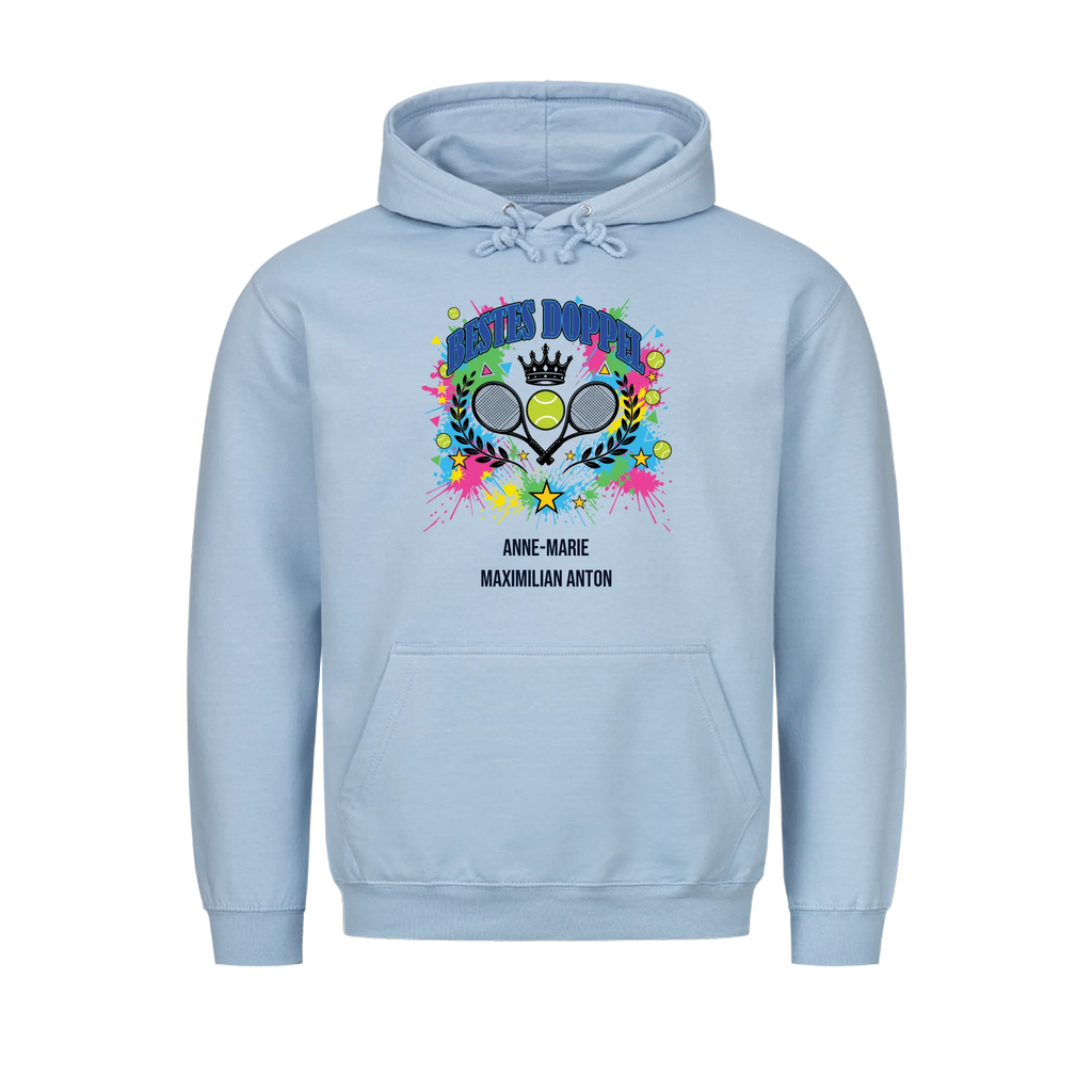 Bestes Doppel auf Hoodie, Farbe babyblau