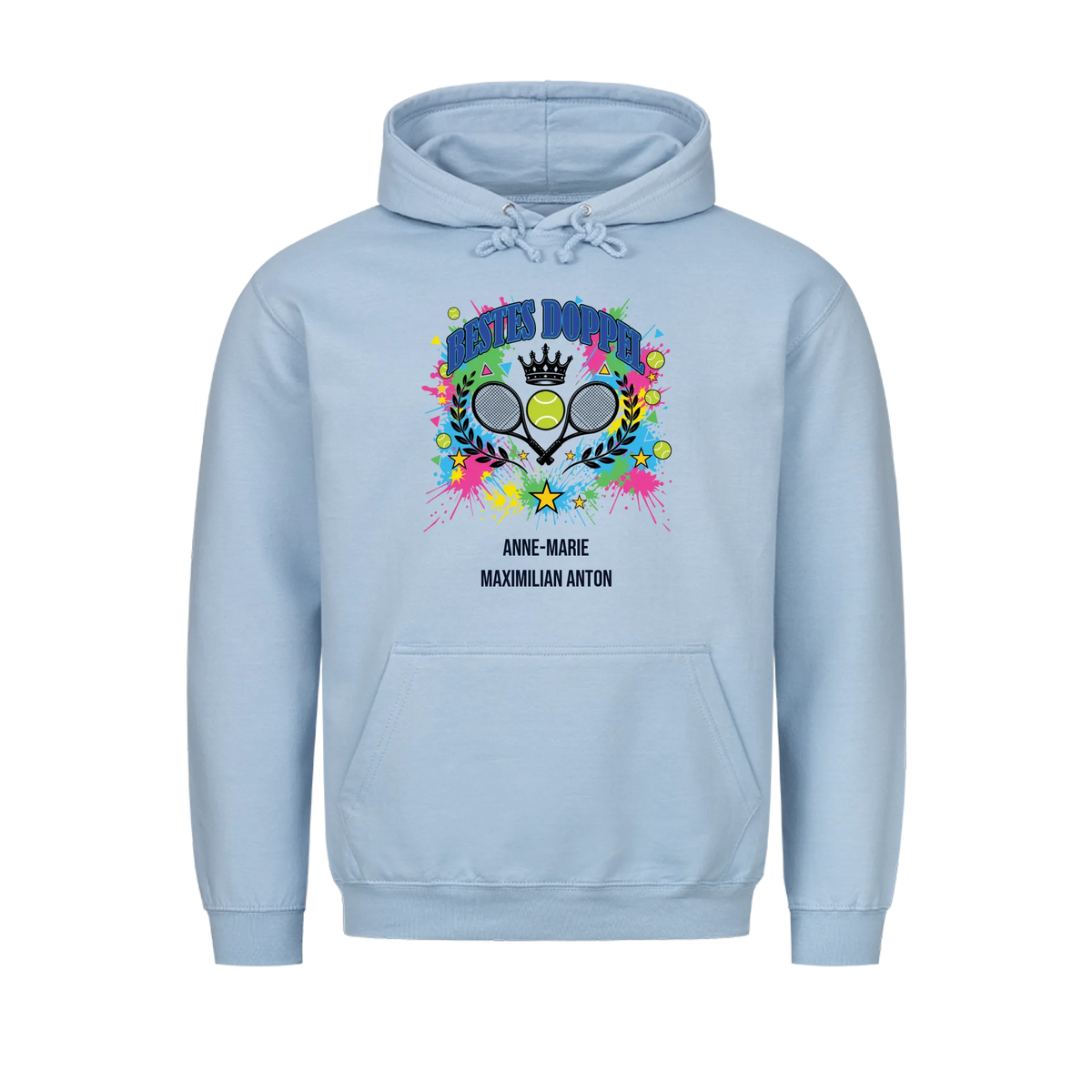 Bestes Doppel auf Hoodie, Farbe babyblau