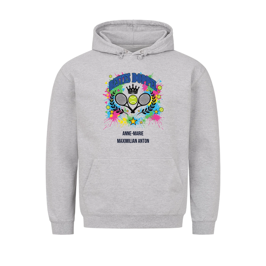 Bestes Doppel auf Hoodie, Farbe grau meliert
