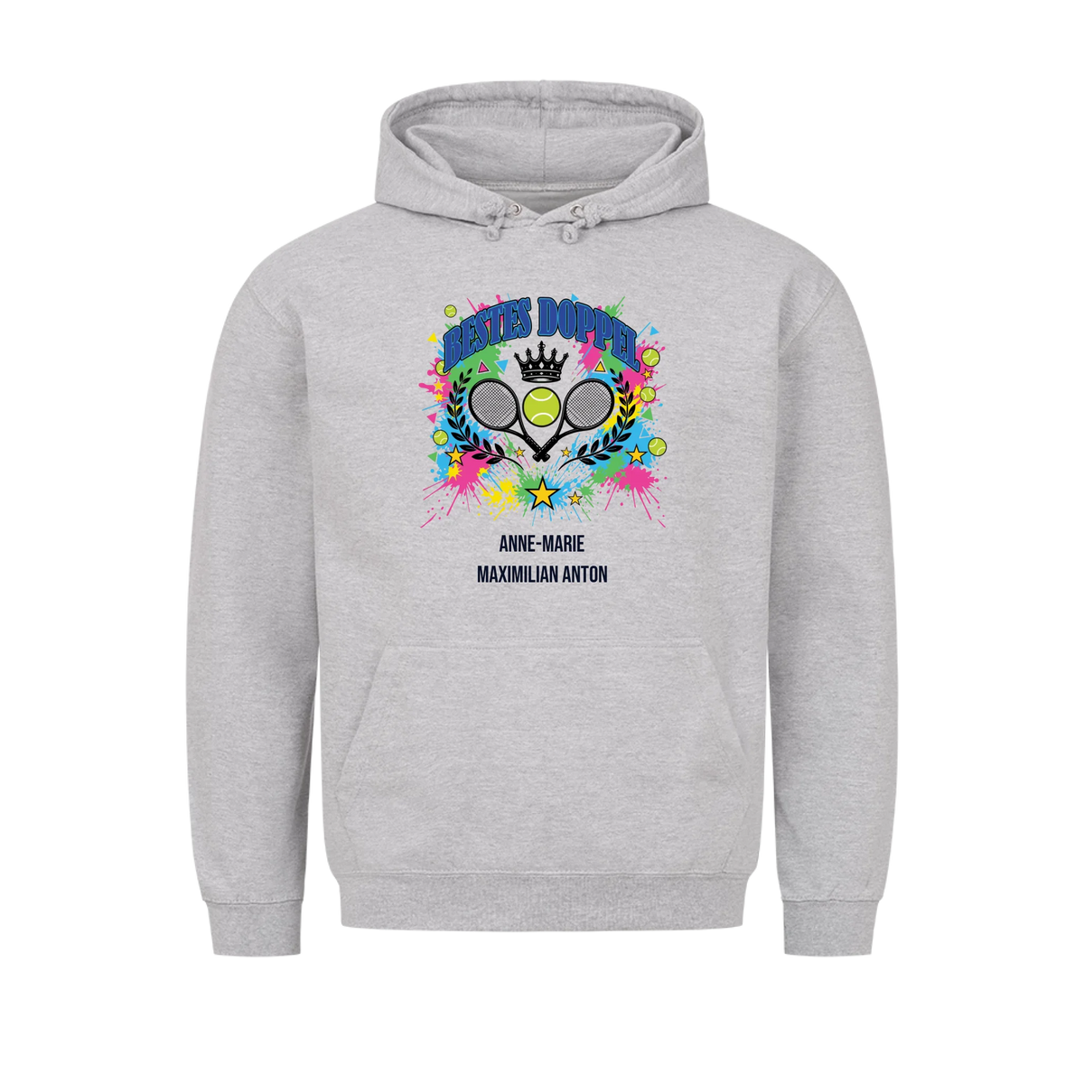 Bestes Doppel auf Hoodie, Farbe grau meliert
