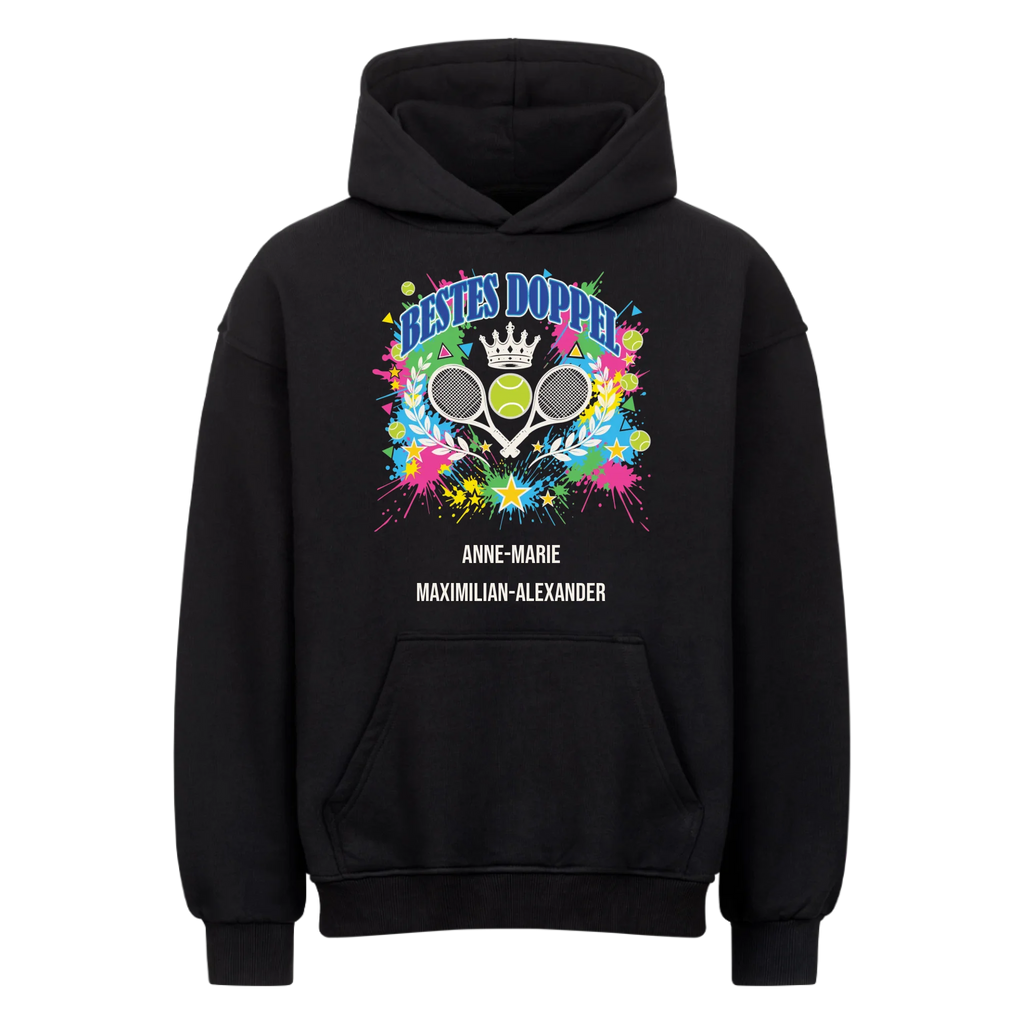 Bestes Doppel auf Oversized Hoodie, Farbe schwarz