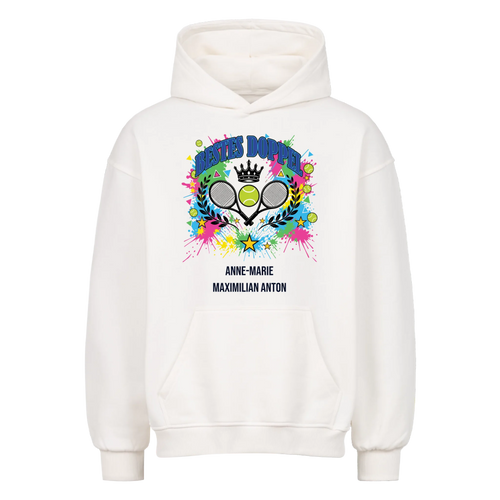 Bestes Doppel auf Oversized Hoodie, Farbe weiß