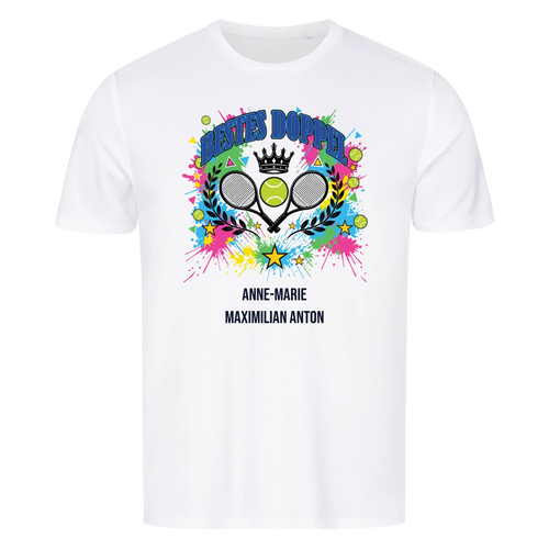Bestes Doppel auf Herren Sport-Shirt, Farbe weiß