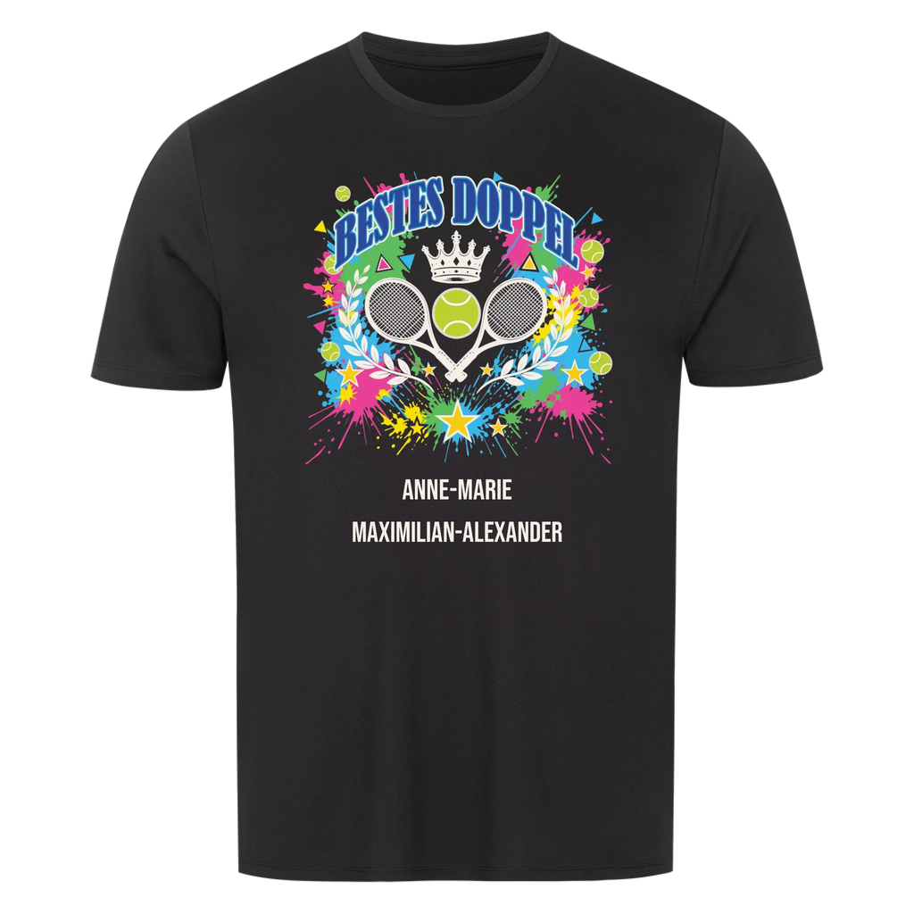 Bestes Doppel auf Herren Sport-Shirt, Farbe schwarz