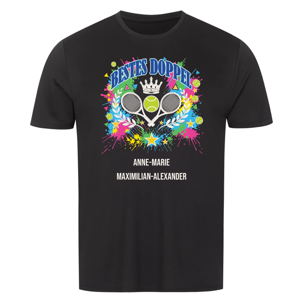 Bestes Doppel auf Herren Sport-Shirt, Farbe schwarz