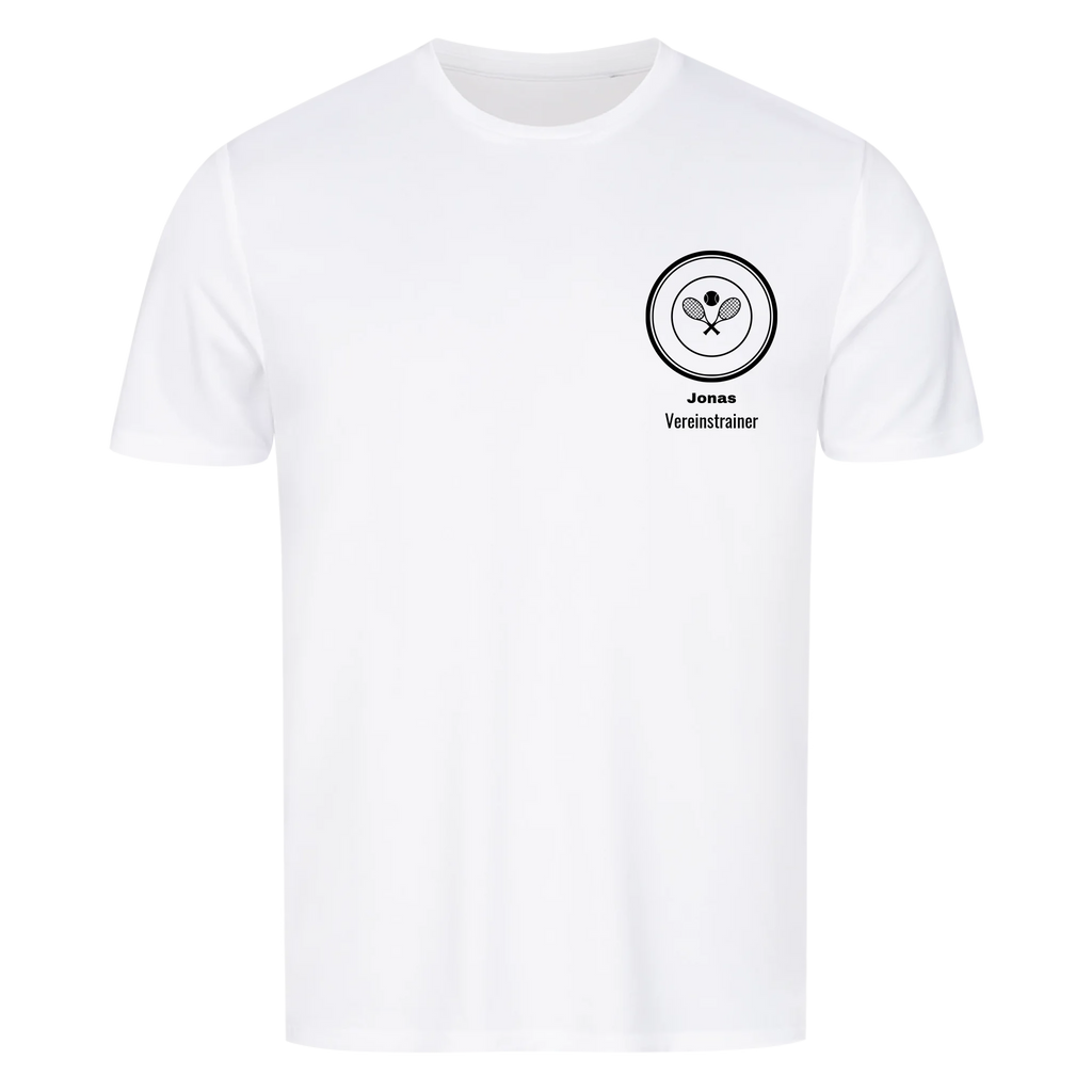 Vereinslogo auf Sport-Shirt, Farbe weiß
