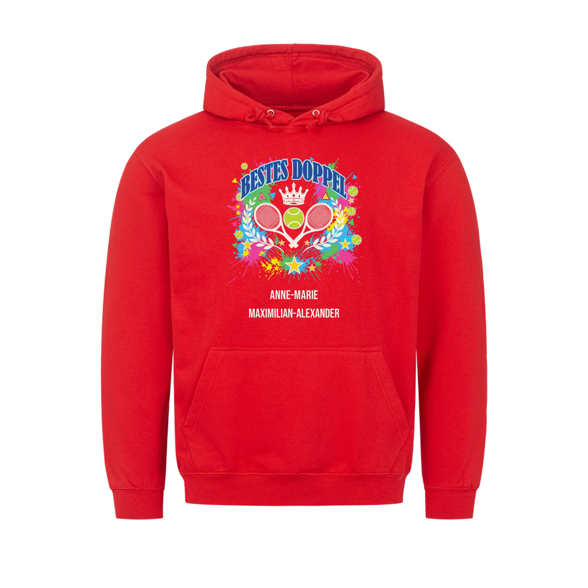Bestes Doppel auf Hoodie, Farbe rot