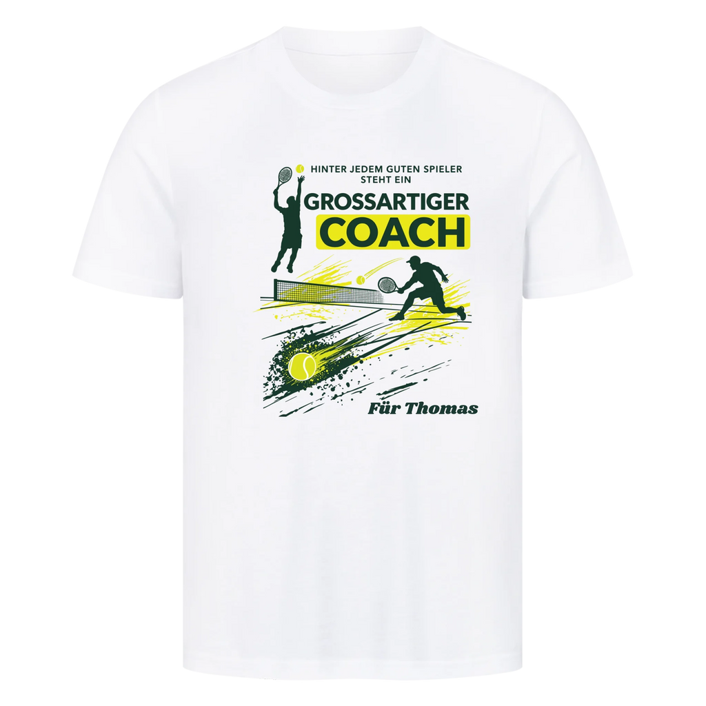 Großartiger Coach auf T-Shirt, Farbe weiß