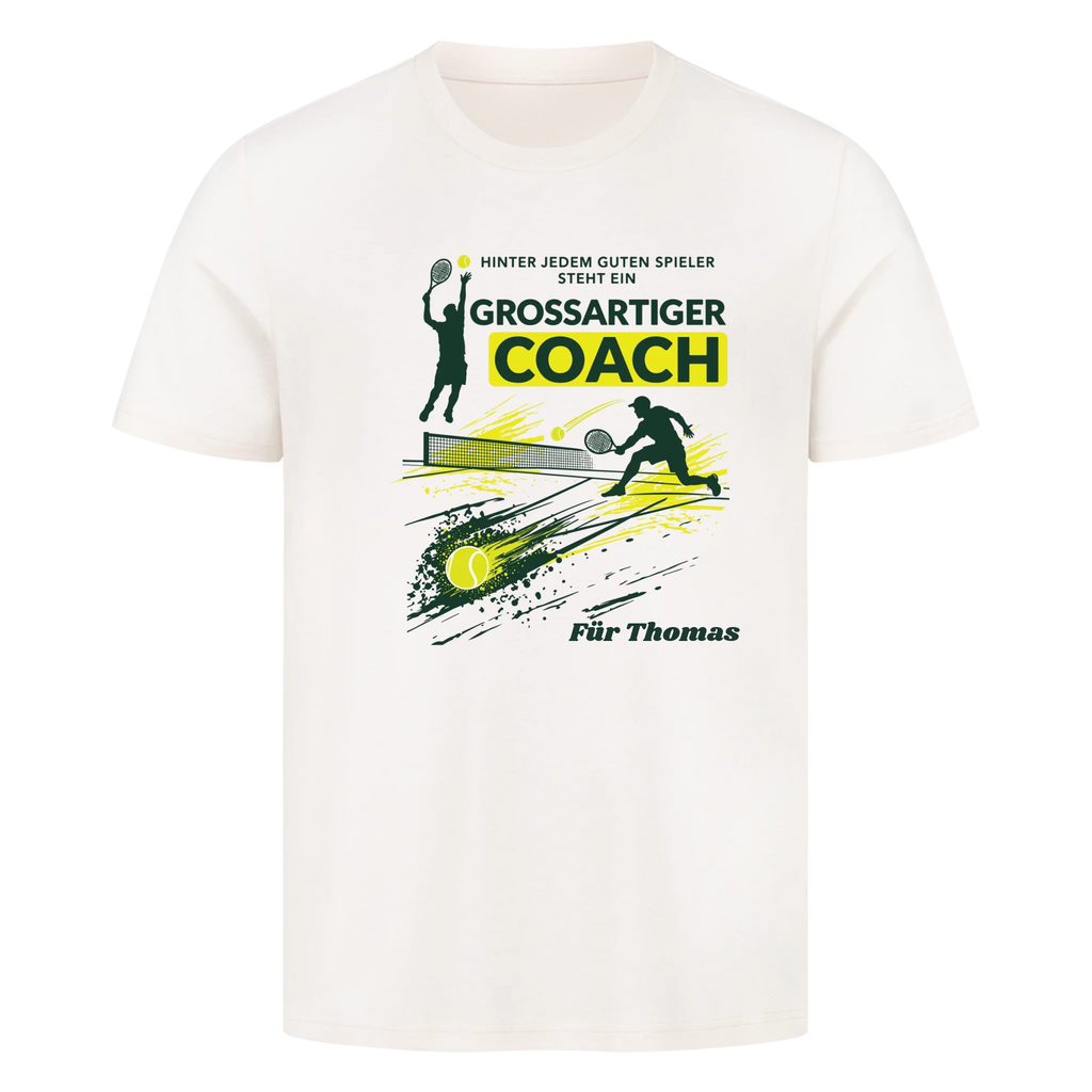 Großartiger Coach auf T-Shirt, Farbe naturweiß