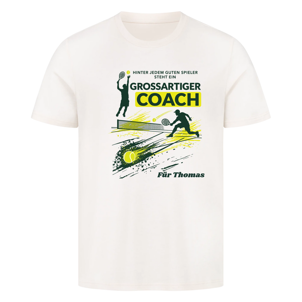 Großartiger Coach auf T-Shirt, Farbe naturweiß