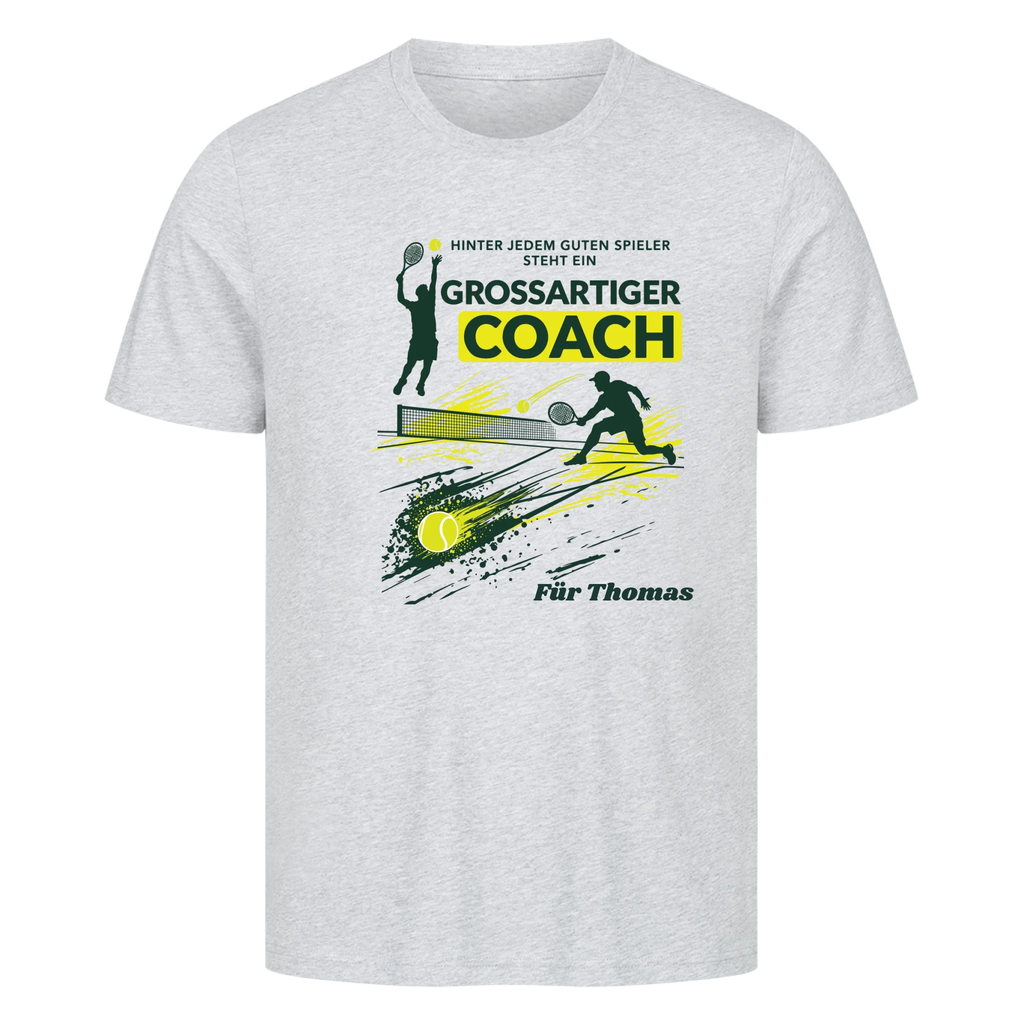 Großartiger Coach auf T-Shirt, Farbe grau meliert