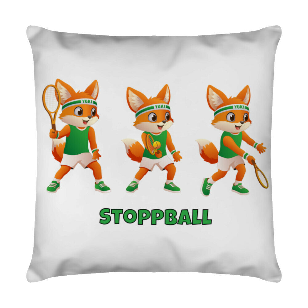 Yuki Stoppball auf Kissen, Farbe weiß