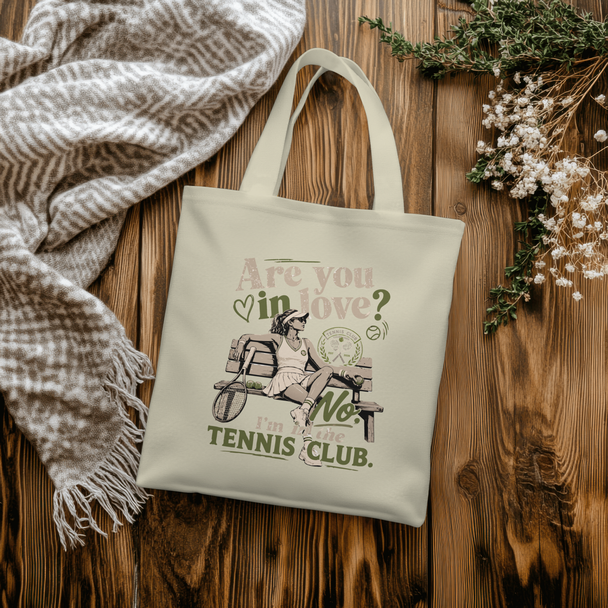 Tennis Club Girl Jutebeutel von Court Vibes