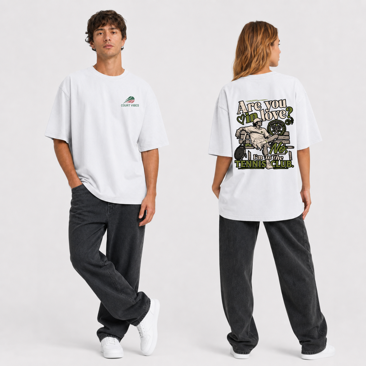Tennis Club Boy, Oversized Shirt von Court Vibes