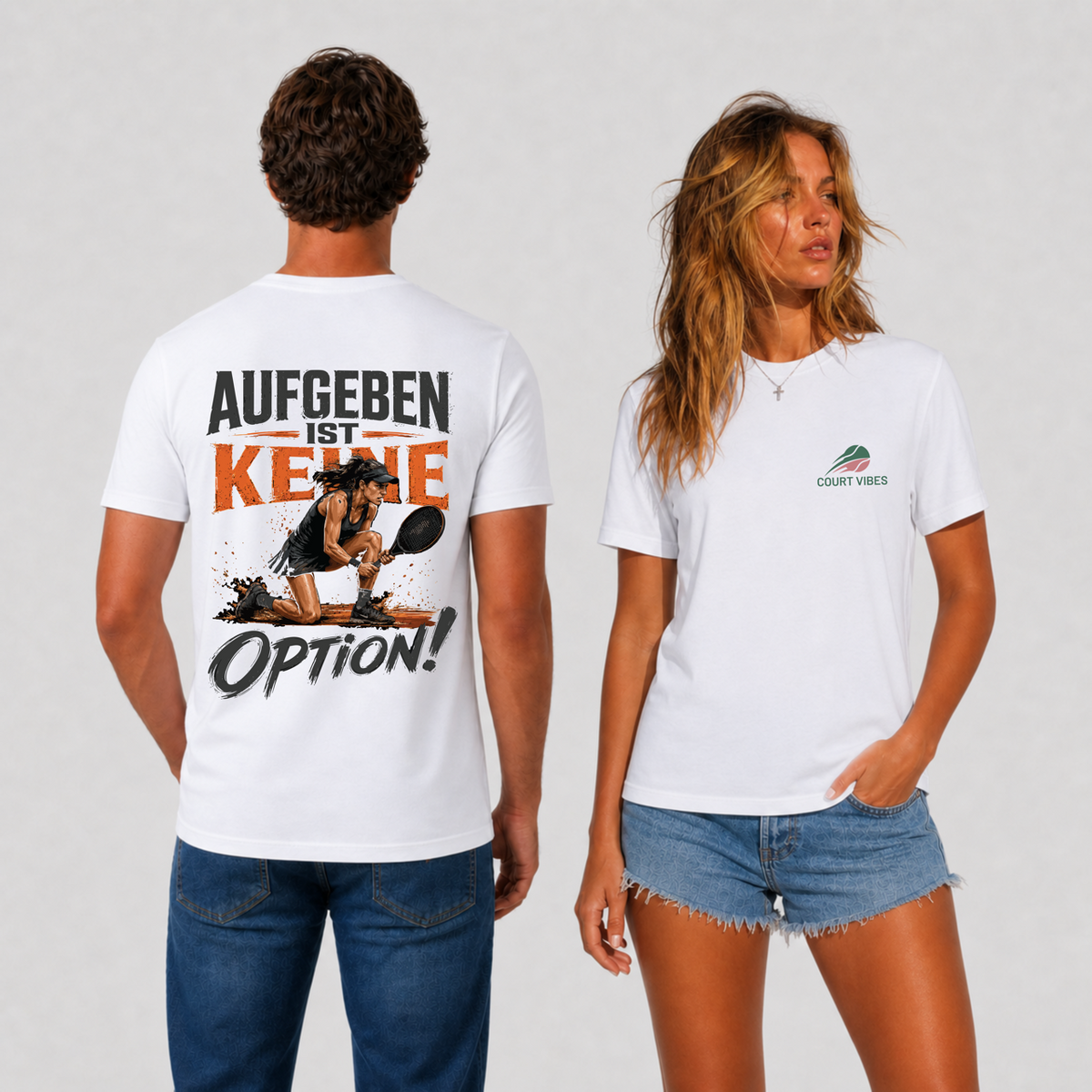 Aufgeben ist keine Option Spielerin, T-Shirt von Court Vibes