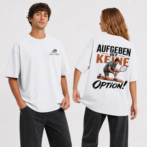 Aufgeben ist keine Option Spieler, Oversized Shirt von Court Vibes