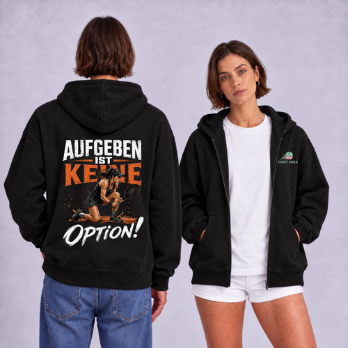 Aufgeben keine Option Spielerin, Oversized Zip-Hoodie