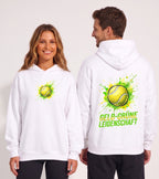 Gelb-Grüne Leidenschaft auf Oversized Hoodie